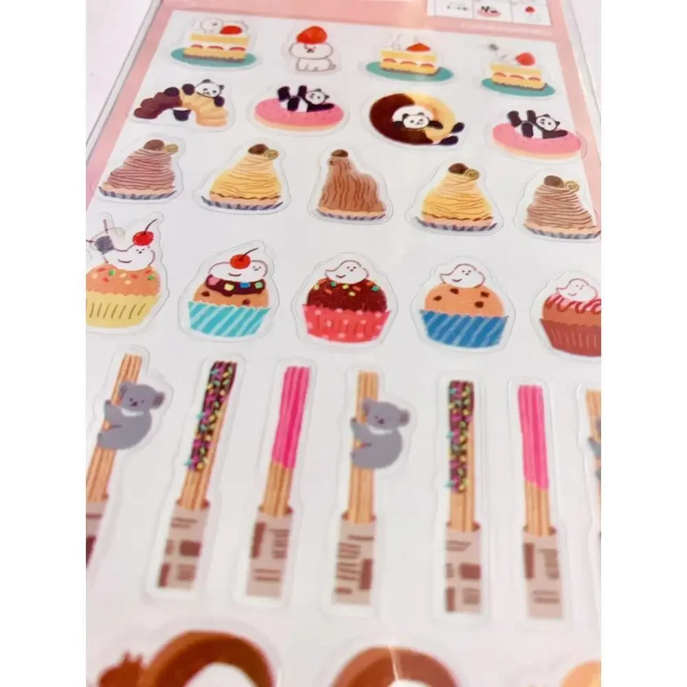 Furukawashiko Stickers - 3 Sheets Kawaii Bakery, Journaling Planner Clear Decal